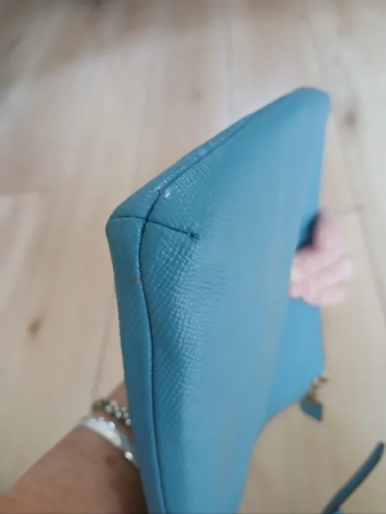 Coach New York Leather Kitt Messenger Crossbody Bag In Blue - Picture 9 of 12